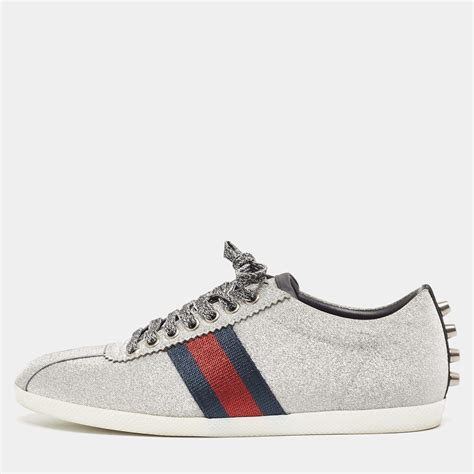 gucci silver glitter web bambi sneakers|GUCCI® US Official Site .